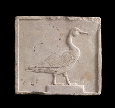 Plaque depicting a goose, 26th Dynasty or Saite period, 664-525 BC or later limestone by Egyptian 26th Dynasty